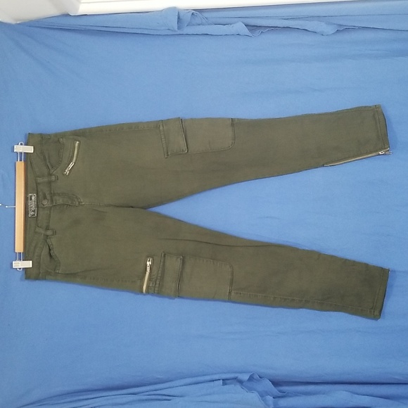 Guess Denim Olive / Army Green Jeans with Lots of Pockets - Picture 1 of 14